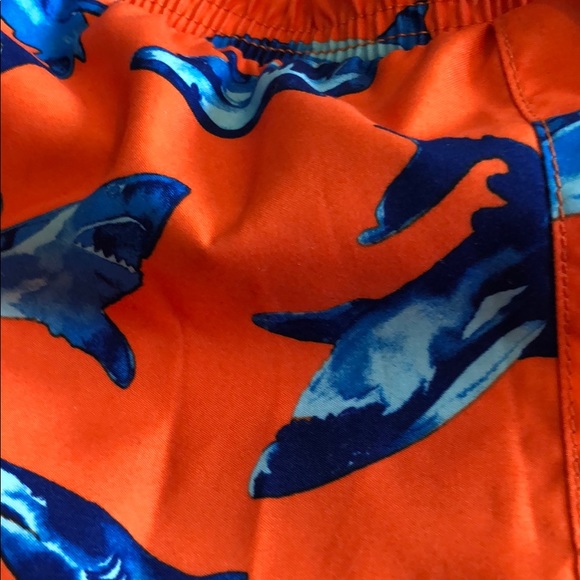 Lands End Shark Swim Trunks - Picture 2 of 5